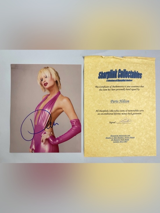 n/a Other - Paris Hilton Signed 8x10 Photo Autograph Pink Outfit Y2K Icon w/ COA Sharplink
